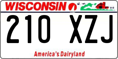 WI license plate 210XZJ
