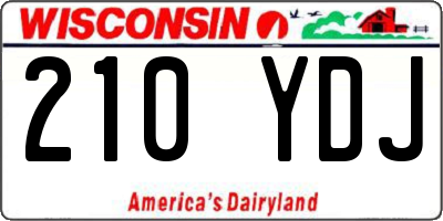 WI license plate 210YDJ