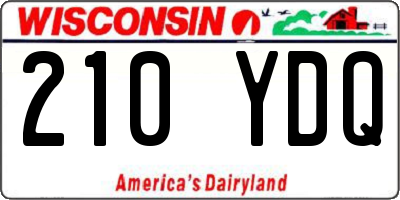 WI license plate 210YDQ