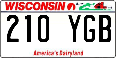 WI license plate 210YGB