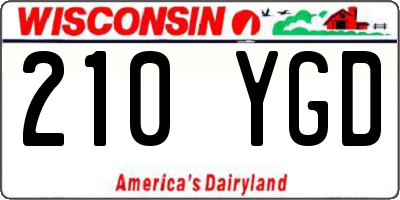 WI license plate 210YGD
