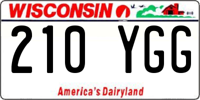 WI license plate 210YGG