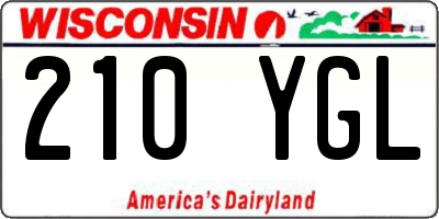 WI license plate 210YGL