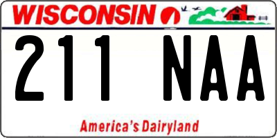 WI license plate 211NAA