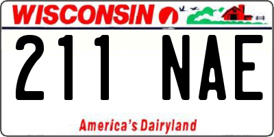 WI license plate 211NAE