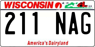 WI license plate 211NAG