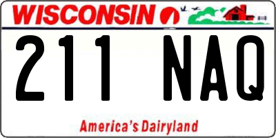 WI license plate 211NAQ