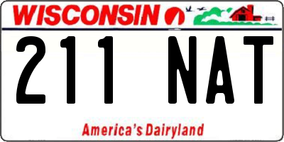 WI license plate 211NAT