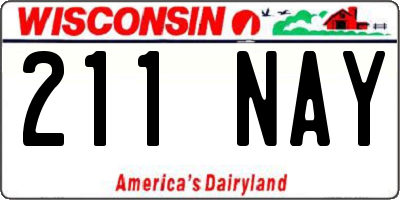 WI license plate 211NAY
