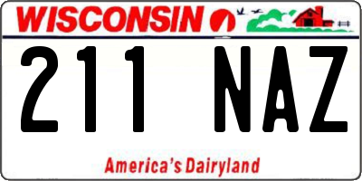 WI license plate 211NAZ