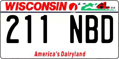 WI license plate 211NBD