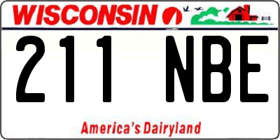 WI license plate 211NBE