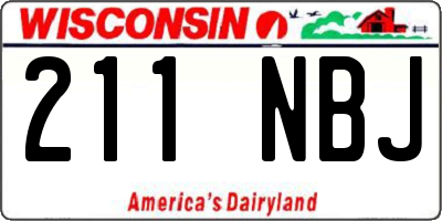 WI license plate 211NBJ