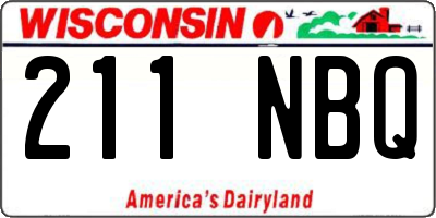 WI license plate 211NBQ