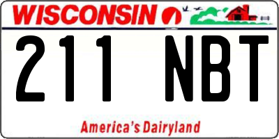 WI license plate 211NBT