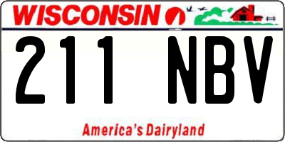 WI license plate 211NBV