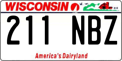 WI license plate 211NBZ