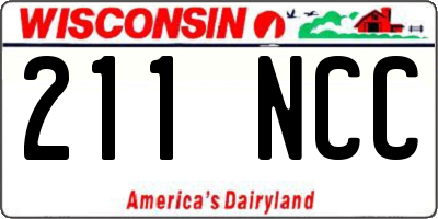WI license plate 211NCC