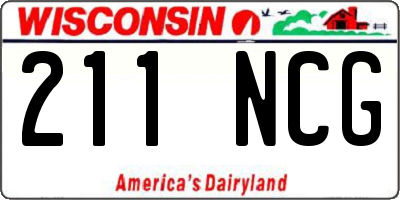 WI license plate 211NCG