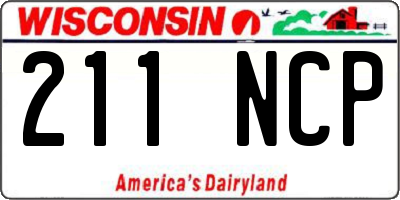 WI license plate 211NCP