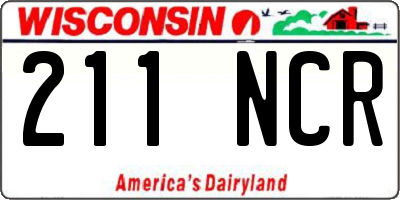 WI license plate 211NCR