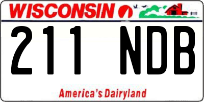 WI license plate 211NDB