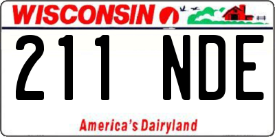 WI license plate 211NDE