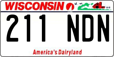 WI license plate 211NDN