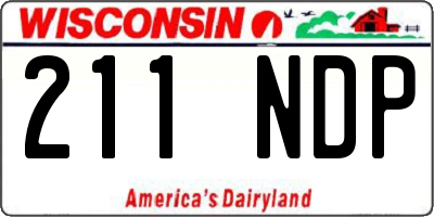 WI license plate 211NDP