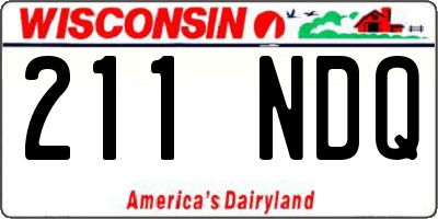 WI license plate 211NDQ