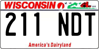WI license plate 211NDT