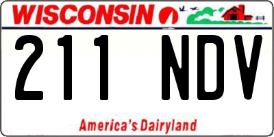 WI license plate 211NDV