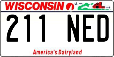 WI license plate 211NED