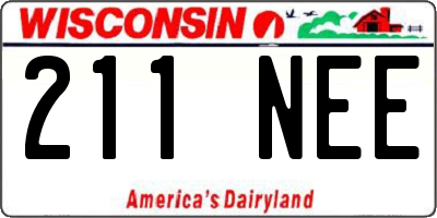 WI license plate 211NEE
