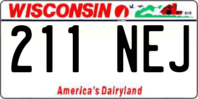 WI license plate 211NEJ