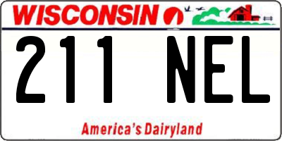 WI license plate 211NEL