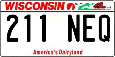 WI license plate 211NEQ