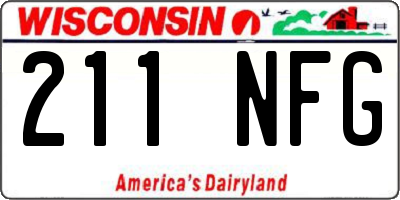 WI license plate 211NFG