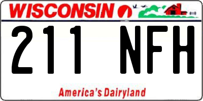 WI license plate 211NFH