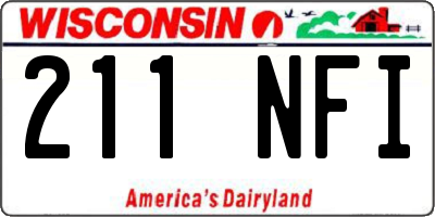 WI license plate 211NFI
