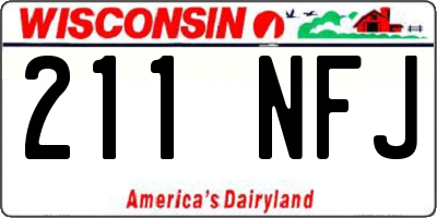 WI license plate 211NFJ