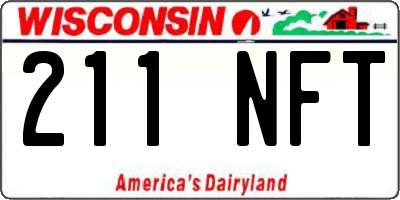 WI license plate 211NFT