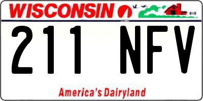 WI license plate 211NFV