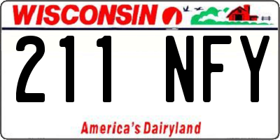 WI license plate 211NFY