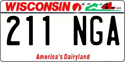 WI license plate 211NGA