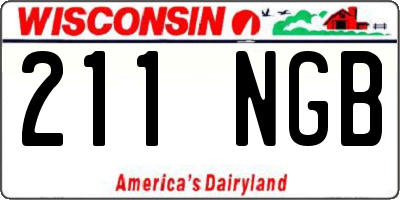 WI license plate 211NGB