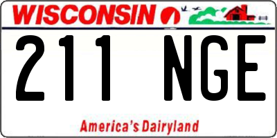 WI license plate 211NGE