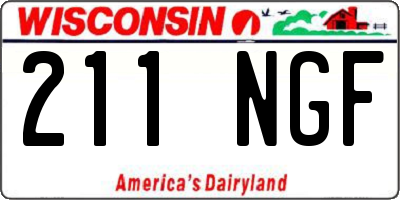 WI license plate 211NGF