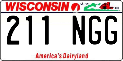 WI license plate 211NGG