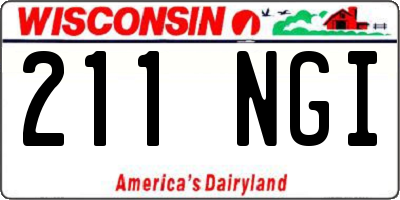 WI license plate 211NGI